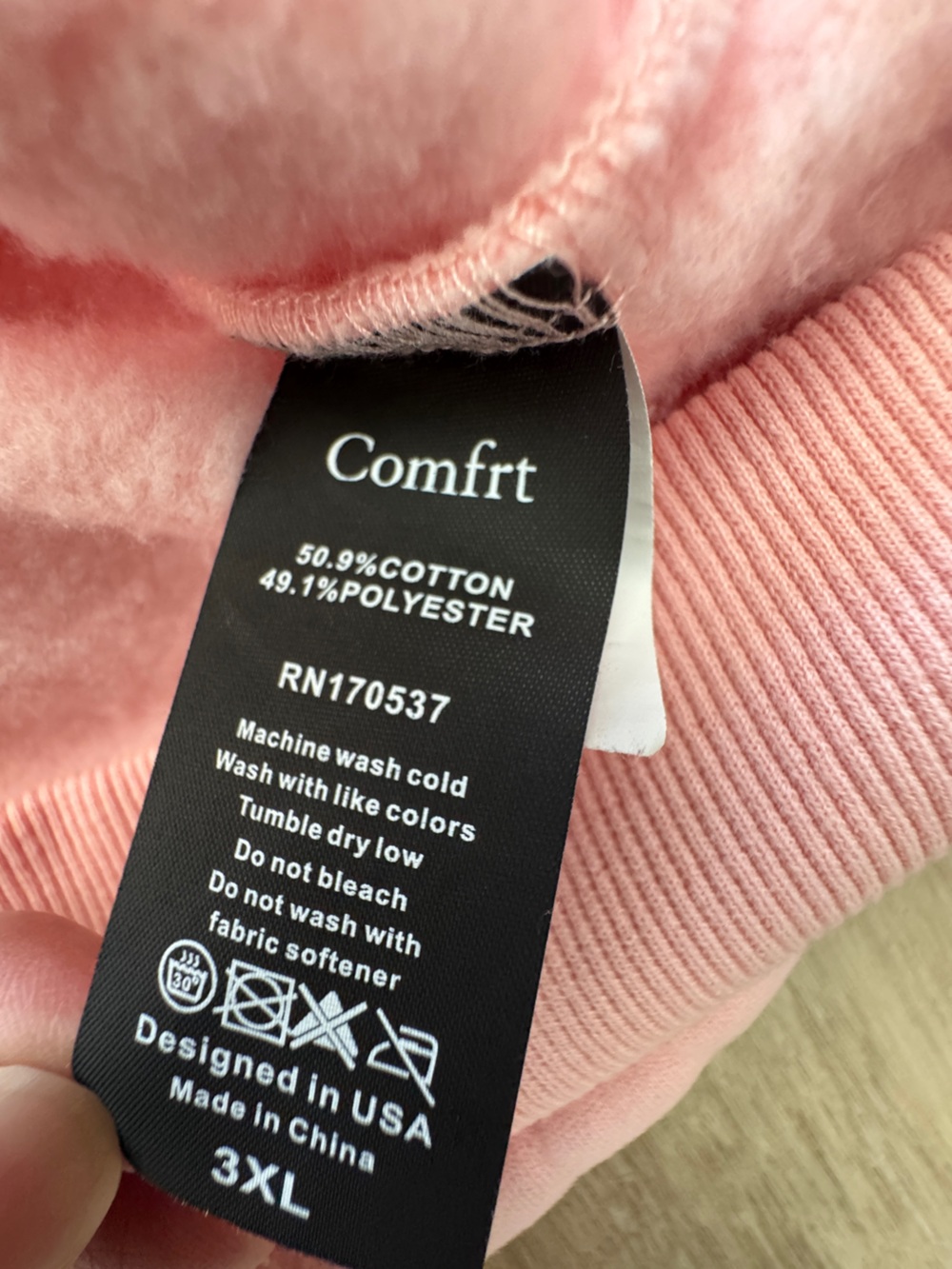 Comfrt Collection Pastel Edition Pink Hoodie & Jogger Set - unisex Sz 3XL - Picture 7 of 16